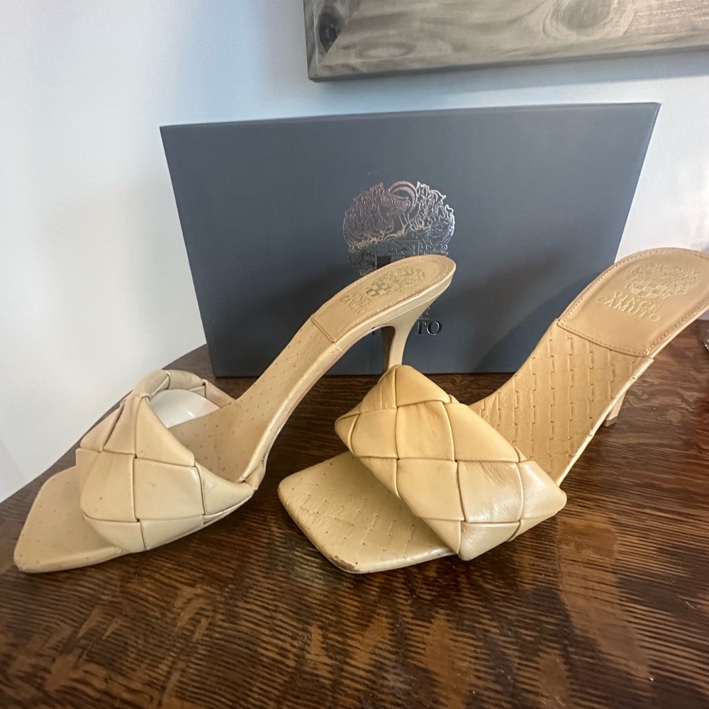 Vince Camuto Brelanie Open Toe Heel Brown
